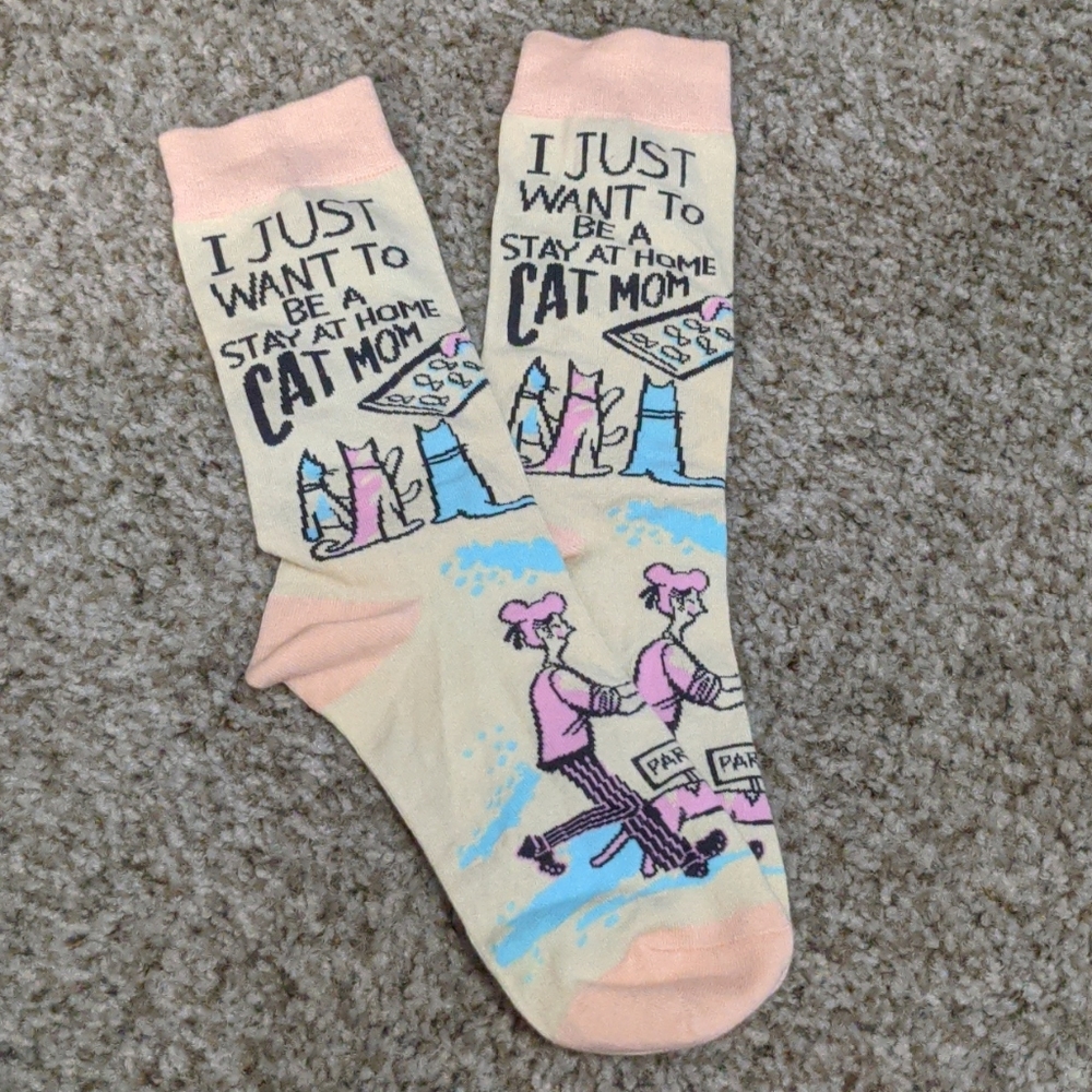 Stay at home cat mom socks!